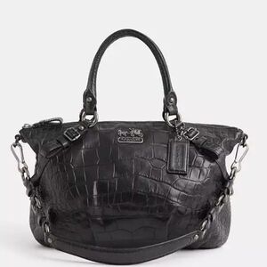 Coach  Exotic Madison Sophia Embossed Leather Handbag